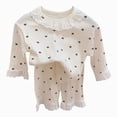 thumbnail image 1 of Gubotare Toddler Pajamas Girls Girls' 1otton Long Sleeve Top and Pants, 2 Piece Pajama Set 18 24 Months (White,18-24 Months), 1 of 8