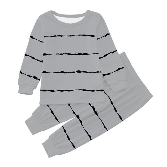 Gubotare Toddler Pajamas Set of 2 Boys Pajamas Pjs Toddler 2 Piece Sleepwear Kids Winter Clothes Set 3T 4T (Grey,3-4 Years)