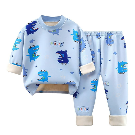 Gubotare Toddler Pajamas for Boys Kids & Toddler Boys Pajamas 2 Piece Pjs Set Cotton Sleepwear (Navy,6-12 Months)