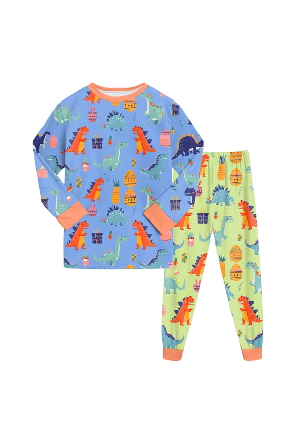 Toddler Pajamas for Boys Long Set Baby Pajamas Set Shirt and Pants Toddler Pjs Long Sleeve Sleepwear Size 7-8 Years (Blue,7-8 Years)