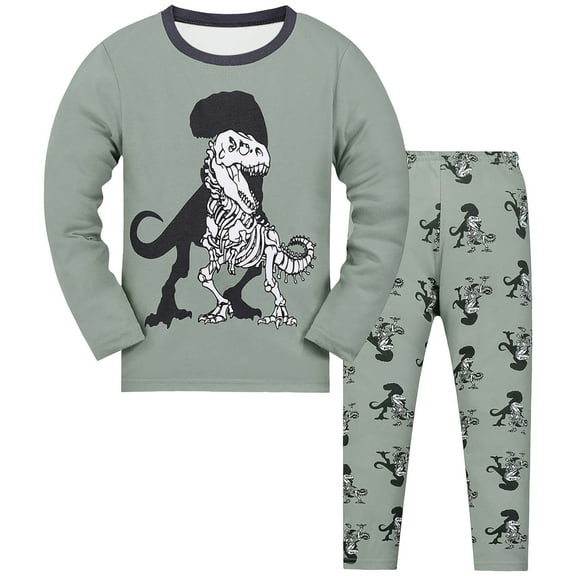 Gubotare Toddler Pjs Baby Girls Boys Pajamas Set Pj Sets Long Sleeve Button Up Shirts and Pants 4T 5T (AG,4-5 Years)