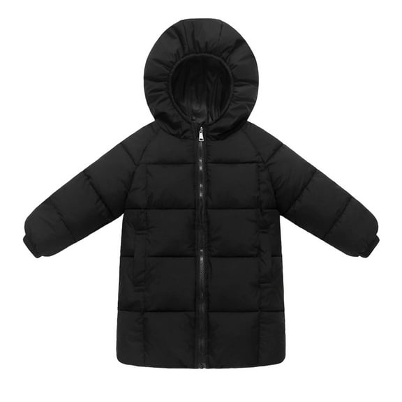 Gubotare Toddler Puffer Jacket Baby Boys Girls Hooded Coat Winter Lightweight Down Jacket Packable Coat 5T 6T (Black,5-6 Years)