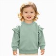 thumbnail image 1 of Gubotare Toddler Pullover Sweatshirt Girls Toddler Boy Girl Outfit Little Long Sleeve Sweatshirt Pullover Infant Baby Clothes 6 12 Months (Green,6-12 Months), 1 of 6