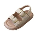 thumbnail image 1 of Gubotare Toddler Sandal Boys Girls Summer Outdoor Athletic Sport Sandals Walking Hiking Hook and Loop Adjustable Size 8.5 (Beige,8.5 Toddler), 1 of 5