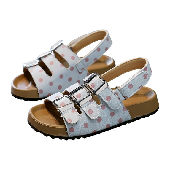 Gubotare Toddler Sandals Girls Girls Casual Sandals for Toddler/Little Kids Adjustable Cute Summer Flat Strappy Sandals Size 9 (Pink,Toddler 9)