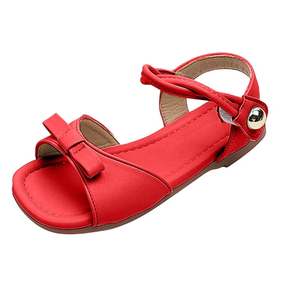 Gubotare Toddler Sandals Girls Toddler Baby Shoes Girl Boy Breathable Mesh Sneakers Non Slip Size 1.5 (Red,Big Kids 1.5)