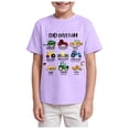 thumbnail image 1 of Gubotare Toddler Shirts Boys Short Sleeve Boys Girls 3D Graphic Printed T-Shirt Crewneck Short Sleeve Tees Sizes 13-14T (Light Purple,13-14 Years), 1 of 4