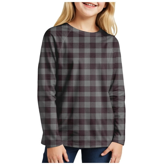 Gubotare Toddler Shirts for Girls Baby Toddler Girl Long Sleeve Blouse Kids Solid Color Basic Tee Tops Little Girls Ruffle Cuffs T-Shirts Size 3T 4T (Grey,3-4 Years)