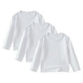 thumbnail image 1 of Gubotare Toddler Shirts for Boys Toddler Boys Graphic T Shirts Long Sleeve Crewneck Cute Kids Fall Clothes 3 PCS Size 1T 2T (White,1-2 Years), 1 of 9