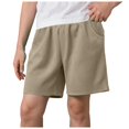 thumbnail image 1 of Gubotare Toddler Shorts Boys Adjustable Waist Unisex Baby Toddler Cotton Shorts with Drawstring Baby Pull-on Soild Shorts Soft Clothes for Summer Daily (Khaki,Size 5-6 Years), 1 of 4