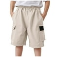 thumbnail image 1 of Gubotare Toddler Shorts Toddler Kid Boys' Drawstring Cargo Shorts Summer Shorts 9 12 18 24 Months 3T 4T 5T (Khaki,Size 9-12 Months), 1 of 5