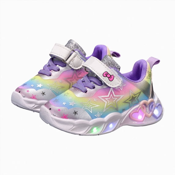 Gubotare Toddler Sneakers Toddler Shoes Kid Shoes with LED Light Up Shoes Toddler Sneakers Girl Shoes Light Up Shoes for Girls Boys Size 5.5 (Purple,5.5 Toddler)