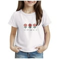 thumbnail image 1 of Gubotare Toddler Summer Clothes Girls' and Toddler Casual Graphic Short Sleeve T Shirts (White,Size 2-3 Years), 1 of 5