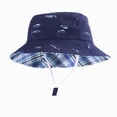 thumbnail image 1 of Gubotare Toddler Sun Hats Girls Kids Summer Sun Hat Wide Brim UV Protection for Girls Ponytail Beach Bucket Cap 3 6 Months (Navy,3-6 Months), 1 of 6