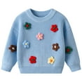 thumbnail image 1 of Gubotare Toddler Sweater Boys Big Brother Little Brother Matching Outfits Letter Embroidery Knit Sweater Shirt Baby Boy Winter Warm Clothes Size 4T 5T (Blue,4-5 Years), 1 of 9