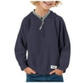 thumbnail image 1 of Gubotare Toddler Sweaters Boy Boys Sweater Quarter Zip Up Chunky Knit Mock Neck Warm Pullver Kids Knitwear Size 6-7 Years (Navy,6-7 Years), 1 of 8
