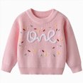 thumbnail image 1 of Gubotare Toddler Sweaters Toddler Baby Boy Girl Sweater Knit Sweatshirt Western Clothes Fall Winter 3T 4T (Pink,3-4 Years), 1 of 9