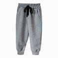 thumbnail image 1 of Gubotare Toddler Sweatpants Girl's Elastic Low Rise Baggy Pants Wide Leg Sweatpants 18 24 Months (Dark Gray,18-24 Months), 1 of 4
