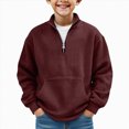thumbnail image 1 of Gubotare Toddler Sweatshirt Boy Cute Sweatshirts for Girls And Boys Casual Fall Winter Fleece Sweatshirt Relaxed Casual Long Sleeve 3T 4T (Wine,3-4 Years), 1 of 4