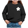 thumbnail image 1 of Gubotare Toddler Sweatshirt Plain Toddler Girl Sweatshirt Crewneck Clothes Outfit for Baby Girls Size 4T (Black,4 Years), 1 of 4