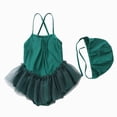 thumbnail image 1 of Gubotare Toddler Swimsuit Girl Baby Girls Swimsuit Toddler Ruffled Bikini One-Piece Swimwear Baby Girl Bathing Suits Kids Swimming Bathing Beachwear 4T 5T (Dark Green,4-5 Years), 1 of 7