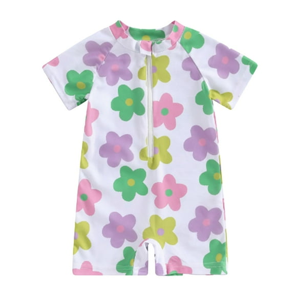 Gubotare Boys Toddler Swimsuit Toddler Kids Swimsuit for Boys Cute Rash Guard One Piece Swimwear Sunsuit 18 24 Months (Green,18-24 Months)