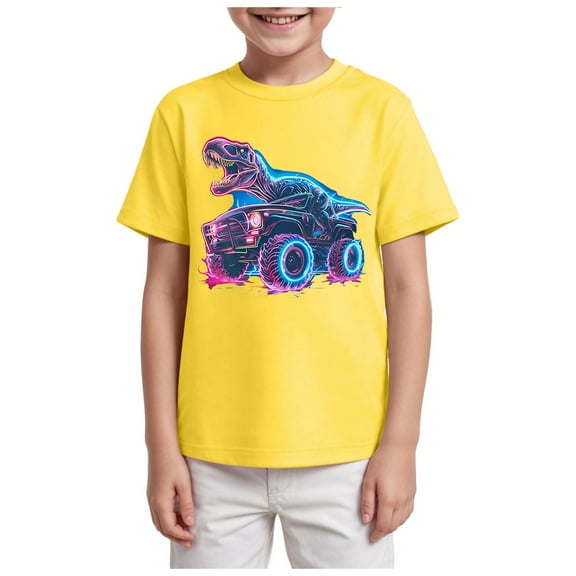 Gubotare Toddler T Shirts Toddler Boy Girl T Shirt Cute Sport Tees Short Sleeve Tops Summer Clothes Sizes 7-8T (Yellow,7-8 Years)