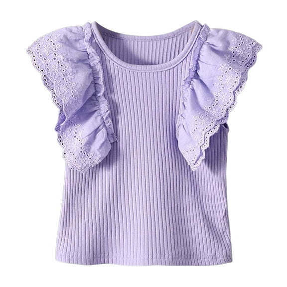Gubotare Toddler T Shirts Toddler Shirts Boys & Girls Cute Love Heart Solid Color T Shirt Short Sleeve Tee Tops Size 10T 11T (Purple,10-11 Years)