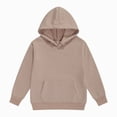 thumbnail image 1 of Gubotare Toddler To Youth Soft Brushed Fleece Hoodies Kids Hooded Sweatshirts With Pockets for Boys And Girls (Khaki, 11-12 Years), 1 of 4
