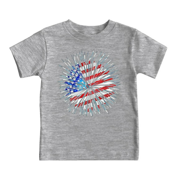 Gubotare Toddler Tshirt Boys 4th of July Shirts American Flag T-Shirts Kids Patriotic Independence Day Memorial Day Tops Tees 4T 5T,Grey 4-5 Years