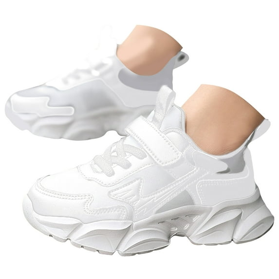 Gubotare Toddler Walking Shoes Toddler Sneakers Lightweight Boys Shoes for Walking Running Size 13 (White,Little Kids 13)