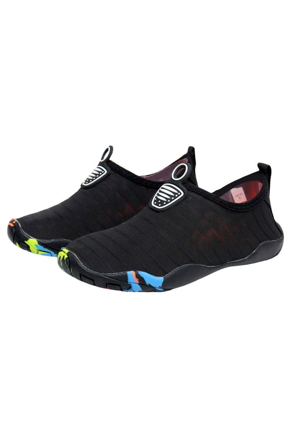 Toddler Water Shoes Girl Toddler Water Shoes Barefoot Aqua Socks Kids Swim Shoes for Beach Pool Surfing Yoga Size 12 (Black,Little Kids 12)