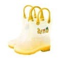 thumbnail image 1 of Gubotare Totes Rain Boots Kids Toddler Kids Rain Boots for Boys Girls Easy-on Lightweight Waterproof Rainboots Baby (Yellow,Little Kids 11), 1 of 4