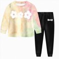 thumbnail image 1 of Gubotare Trendy Toddler Girl Outfits Fall Toddler Girls Clothes Winter Warm Long Sleeve Tops+Long Pants Set 2-9T (Yellow,4-5 Years), 1 of 9