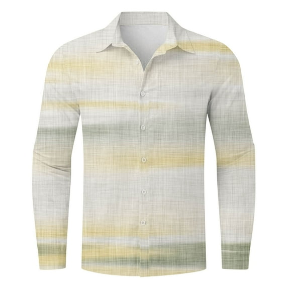 Gubotare Tshirts Shirts For Men Men's Logger Twill Long Sleeve Workshirt,Beige 3XL