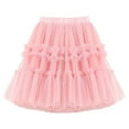 thumbnail image 1 of Gubotare Tulle Skirt for Girls Girls Sparkle Fashion Skirts Layers Ruffle Sequin Tutu Dance Skirt for Kids3T 4T (Pink,3-4 Years), 1 of 3