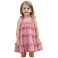 thumbnail image 1 of Gubotare Tutu Dress for Girls Toddler Tulle Tutu Dress Baby Girl Sleeveless Floral Embroidery Princess Birthday Party Dresses (Hot Pink,Size 3-4 Years), 1 of 7