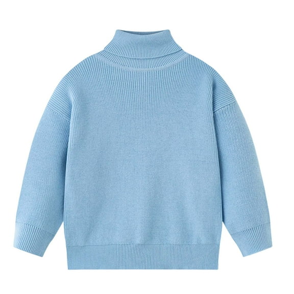 Gubotare Tween Boys Sweaters Boys Crewneck Cable Knit Sweaters Kids Long Sleeve Pullover Tops Size 5T 6T (Sky Blue,5-6 Years)