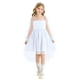 thumbnail image 1 of Gubotare Tween Girls Dresses Party Flower Girls Dress Crew Neck Elegant Lace A-Line Formal Wedding Party Dresses (White,Size 11-12 Years), 1 of 9