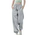 thumbnail image 1 of Gubotare Tween Sweatpants Girls Trendy Long Girl's Wide Leg Baggy Sweatpants Sports Elastic Waist Long Track Pants Trousers Size 9-10 (Light Gray,9-10 Years), 1 of 6