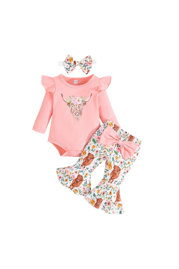 Unisex Baby Boy Girl Bodysuits Sets Cotton Casual New Born Clothes Comfort Infant Outfit infant clothes girl (Pink,9-12 Months)