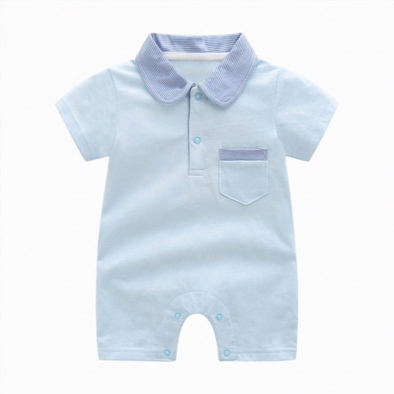 Gubotare Unisex Baby Clothes Baby Clothes Romper Baby Outfit Newborn Boy Girl Summer Clothes 0 3 6 9 12 18 24 Months (Sky Blue,0-3 Months)