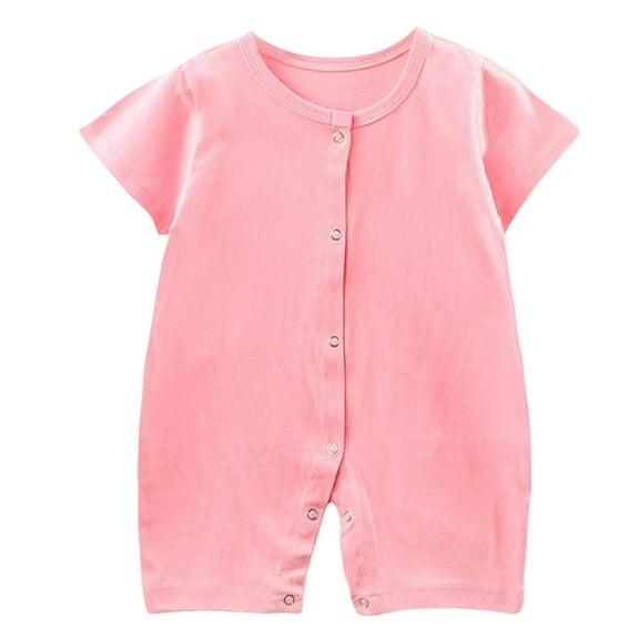 Gubotare Unisex Baby Clothes Unisex-Baby Short Sleeve Romper Bodysuits Size 6-12 Months (Light Pink,6-12 Months)