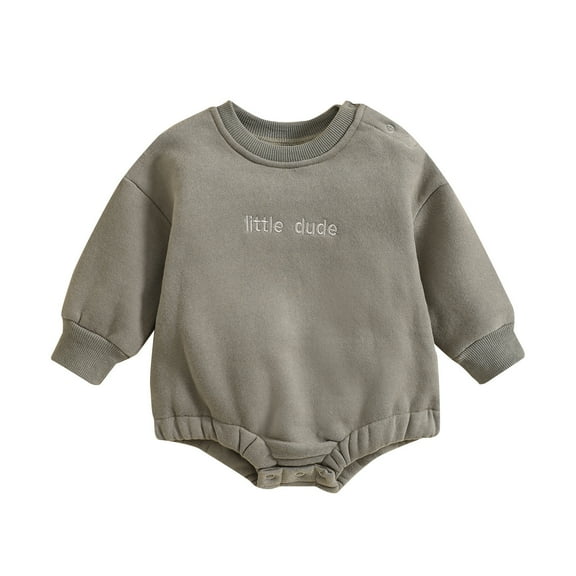 Gubotare Unisex-baby Long Sleeve Bodysuits Onsies (Grey,12-18 Months)