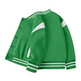 thumbnail image 1 of Gubotare Varsity Jacket Girl Kids Lightweight Polar Fleece Jackets Boys Girls Soft Full-Zip Outwear Size 9-10,(Green 9-10 Years), 1 of 4