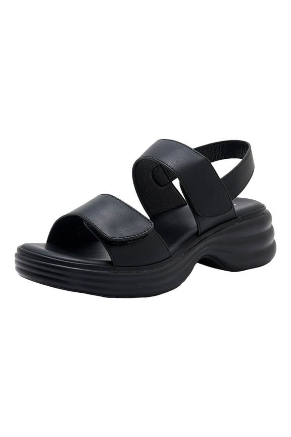 Walking Sandals Women,Arch Support Hiking Sandals with Orthotic Outdoor Water Athletic Platform Sandalias Mujer with Adjustable Strap (Black,Size 11)