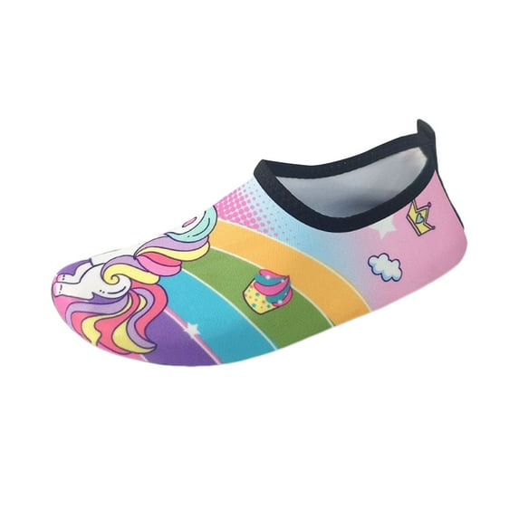 Gubotare Water Shoes Boys Toddler Water Shoes Kids Girls Boys Beach Aqua Socks Skin Barefoot Walking Water Shoes Quick Dry Non-Slip Breathable Swim Pool Surf Size 12.5 (Multicolour,Little Kids 12.5)