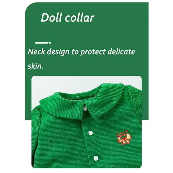 Gubotare Winter Baby Boy Girl Clothes Romper Bodysuit Jumpsuit Outfits Romper (Green,18-24 Months)