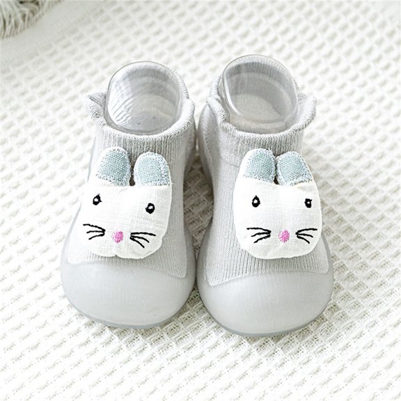 Gubotare Winter Booties For Baby Boy Baby Slippers Girls Boys Booties Warm Baby Socks Shoes Crib Shoes Baby Footwear Prewalkers,Gray 0 Months