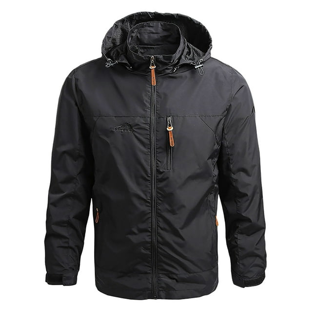 Gubotare Winter Coats for Men Big And Tall Hooded Outdoor Thin Jacket ...